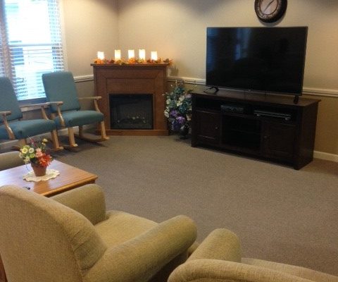 Assisted-Living-TV-Lounge Assisted Living TV Lounge - Prairie Village Retirement Center